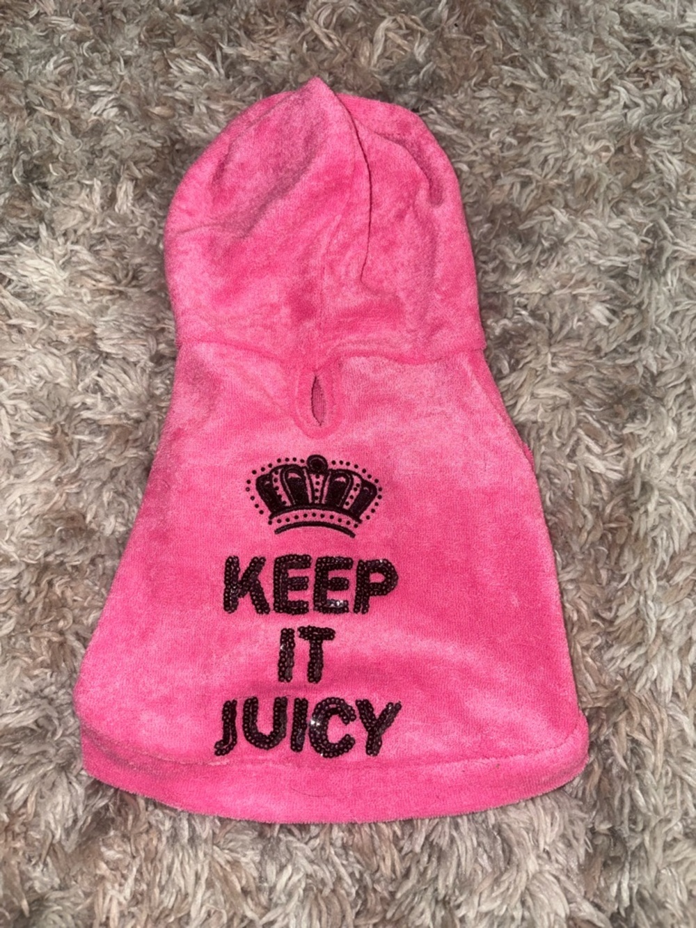 Juicy Couture Hot Pink Terry Hoodie for Pet